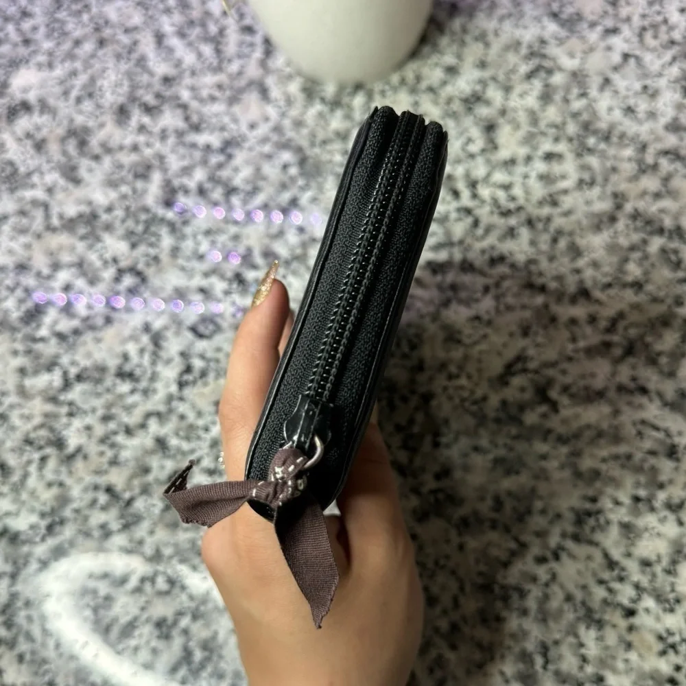Prada | Black Zip Around Wallet Saffiano Leather Long